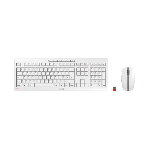 Cherry Stream USB keyboard mouse set in white