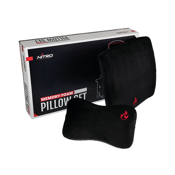 Nitro Concepts Mem Foam Pillow - Black/Red