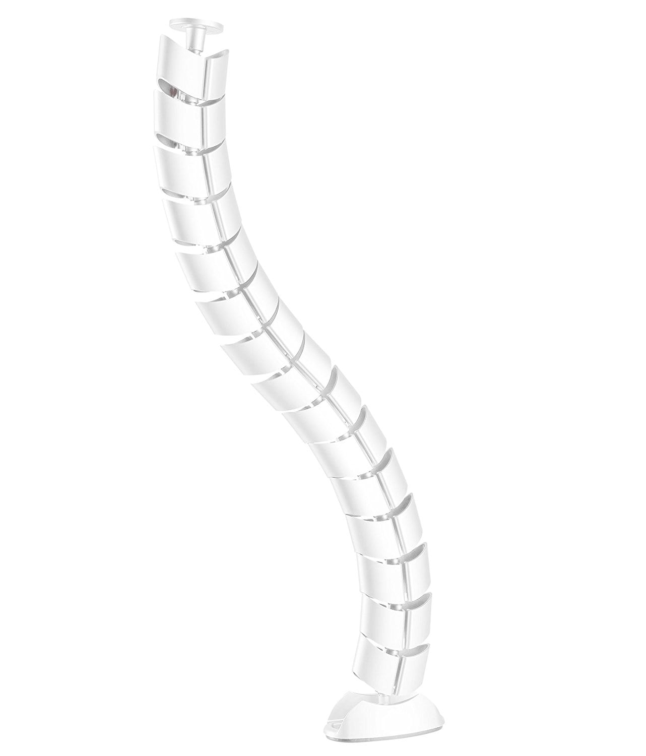 Oval cable spine organiser H800mm x W75mm - White