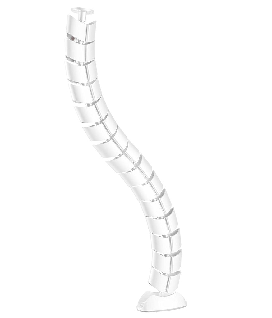 Oval cable spine organiser H800mm x W75mm - White