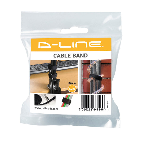 DLine Cable Tidy Band Reusable - Black