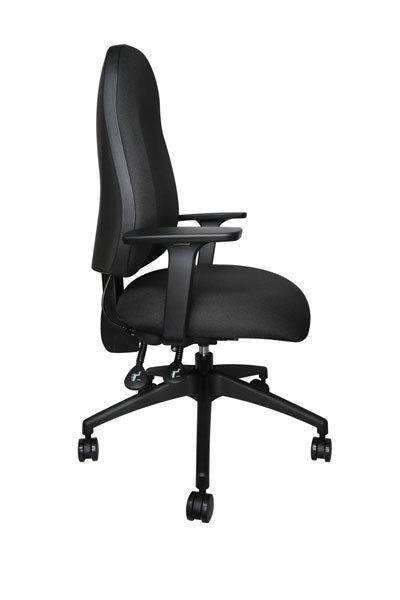 Domus 20 Ergonomic Chair in black with black base