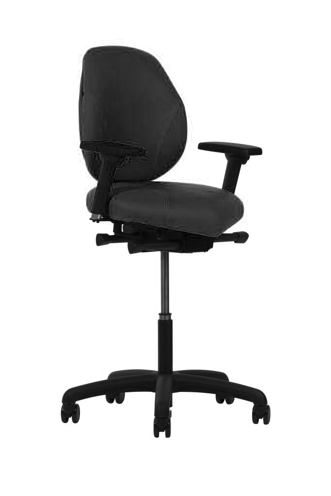 Zenki Sit-Stand Ergonomic Chair  in black with black base