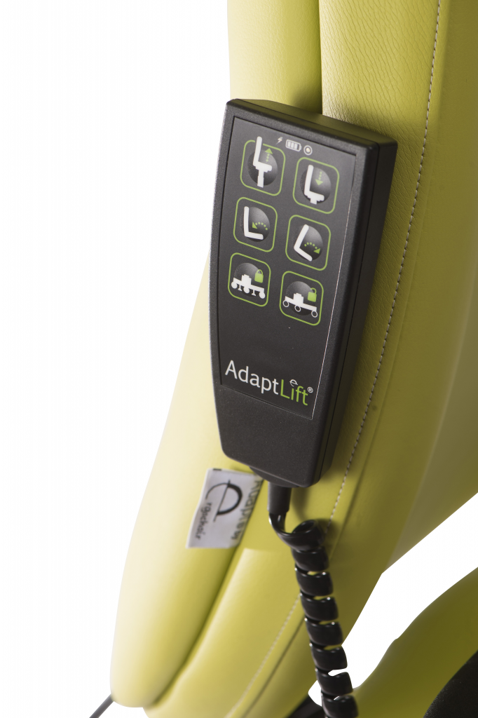 AdaptLift Electric Rise & Tilt Chair, close up of remote
