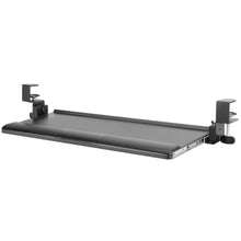 Clamp-on sliding keyboard tray with tilt - Black