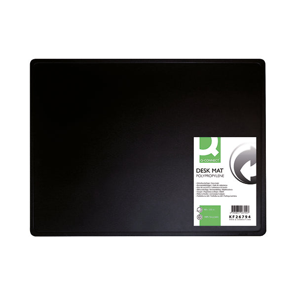 Q-Connect PP Desk Mat Non slip - black