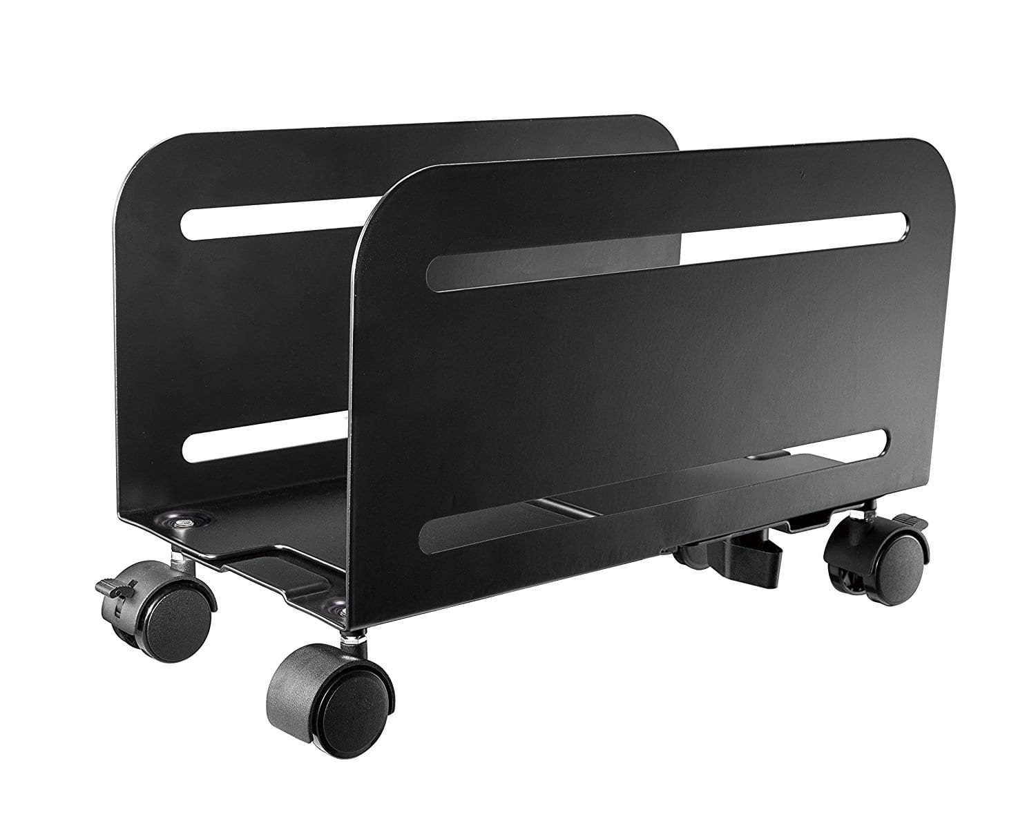 CPU holder with 4 Wheels - Black