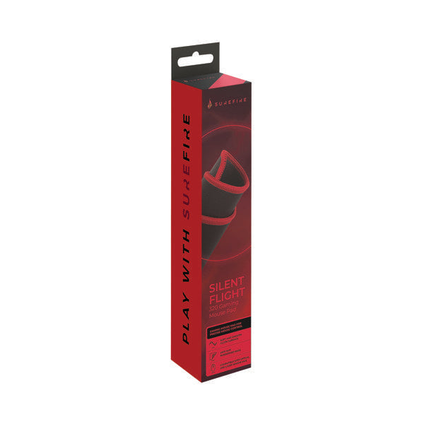 Surefire Silent Flight RGB-320 Mousepad in red branded box