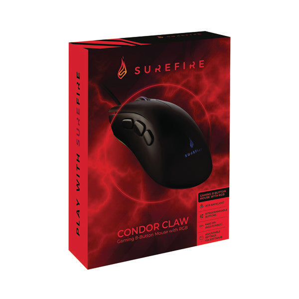 Surefire Condor Claw Gaming Mouse in branded red box