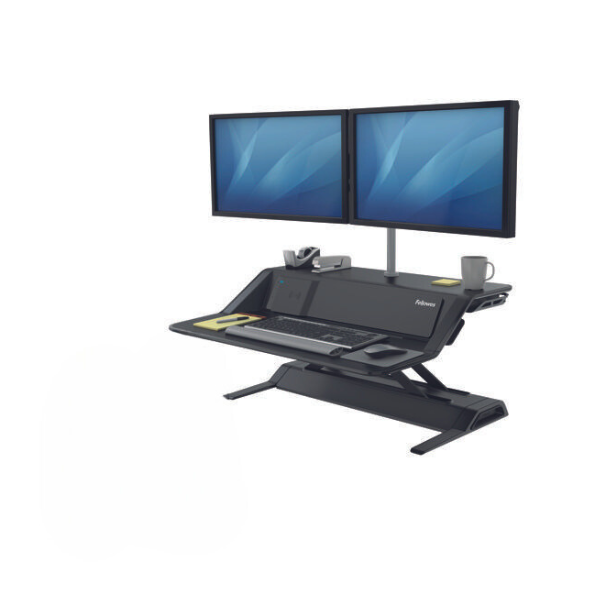 Fellowes Lotus Dx Sit-Stand Workstation in black