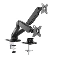 LCD 2-6.5kg_Tilt_Swivel_Rotate, w/ USB & phono, VESA 75 or 100 - Black dual arm