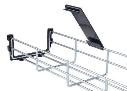 Under-desk Galvanized Steel Mesh Cable Tray W10 x H5 cm