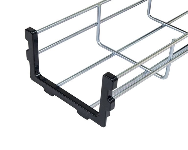 Under-desk Galvanized Steel Mesh Cable Tray W10 x H5 cm