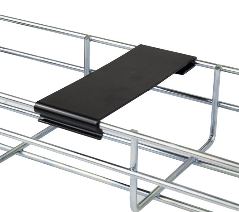 Under-desk Galvanized Steel Mesh Cable Tray W10 x H5 cm
