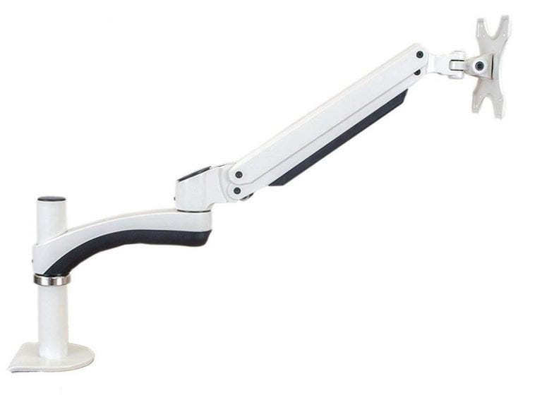 LCD 1.5-6kg Tilt/Swivel/Rotate, VESA 75 or 100 single arm in white