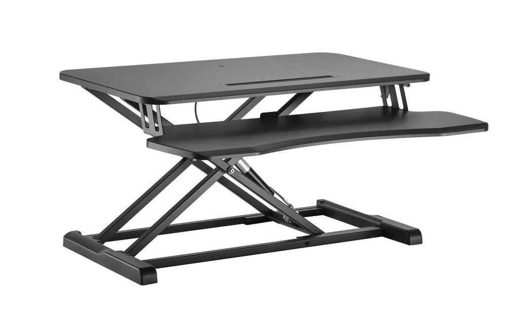 Gas Lift Sit-Stand Workstation in black