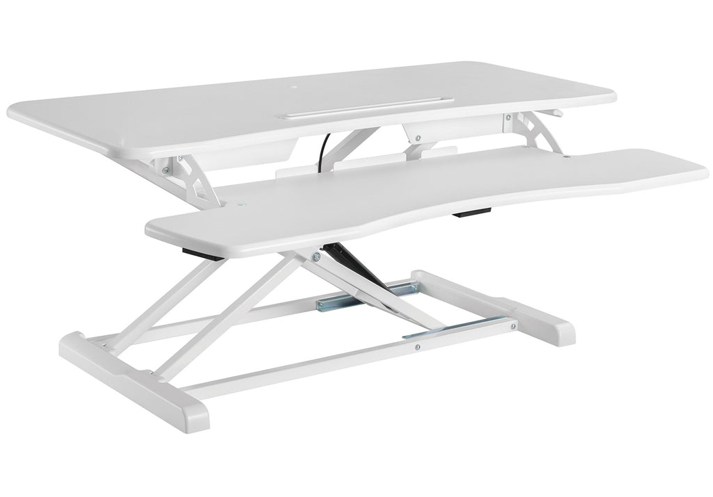 Gas Lift Sit-Stand Workstation in white