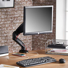 LCD 2-6.5kg_Tilt_Swivel_Rotate, w/ USB & phono, VESA 75 or 100 - Black