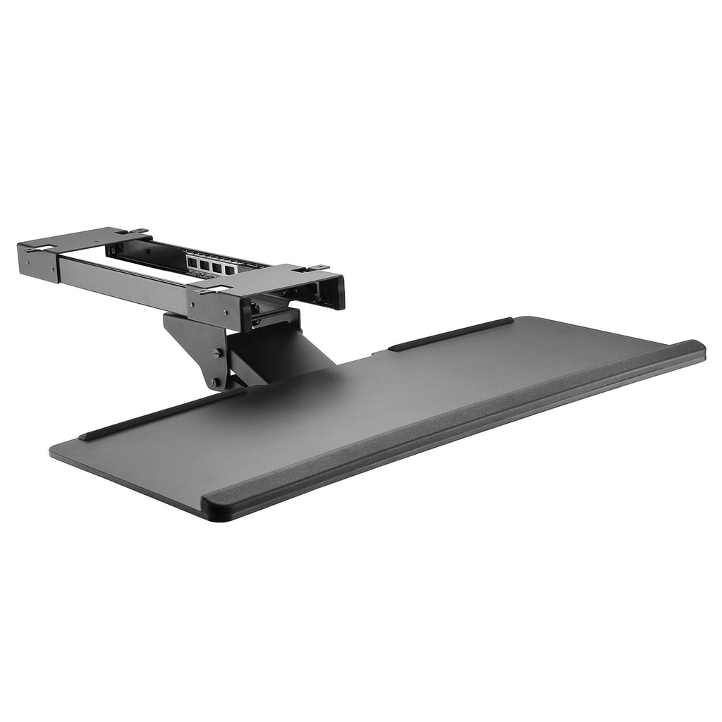 Under-desk sliding keyboard tray - Black