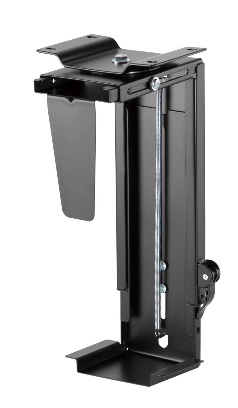 Under Desk CPU holder Stepless Height Adjustment - Black