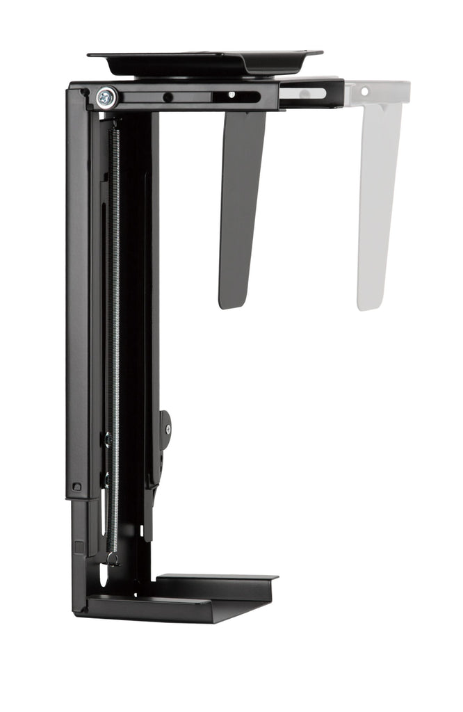 Under Desk CPU holder Stepless Height Adjustment - Black