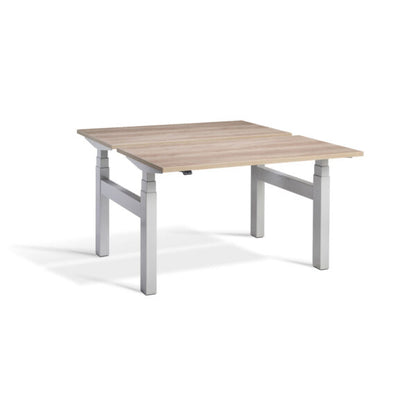Duo Back-To-Back Dual Motor Desk (Height Adjustable 61.5 - 127.5cm) in oak 