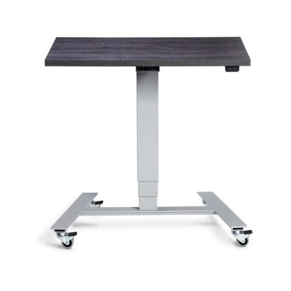 Flex Single Motor Desk (Height Adjustable 69.5 - 135.5cm) in black with grey base