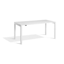 Crown Dual Motor Desk (Height Adjustable 68.0-118.0cm) in white with white frame