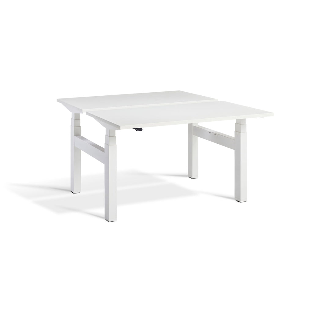 Duo Back-To-Back Dual Motor Desk (Height Adjustable 61.5 - 127.5cm) in white