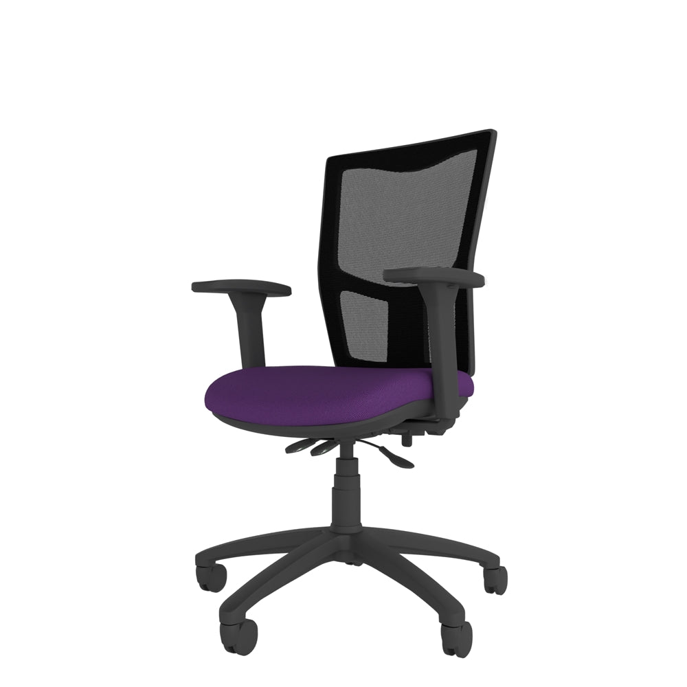 CT300 Contract Mesh Back with purple seat and black base