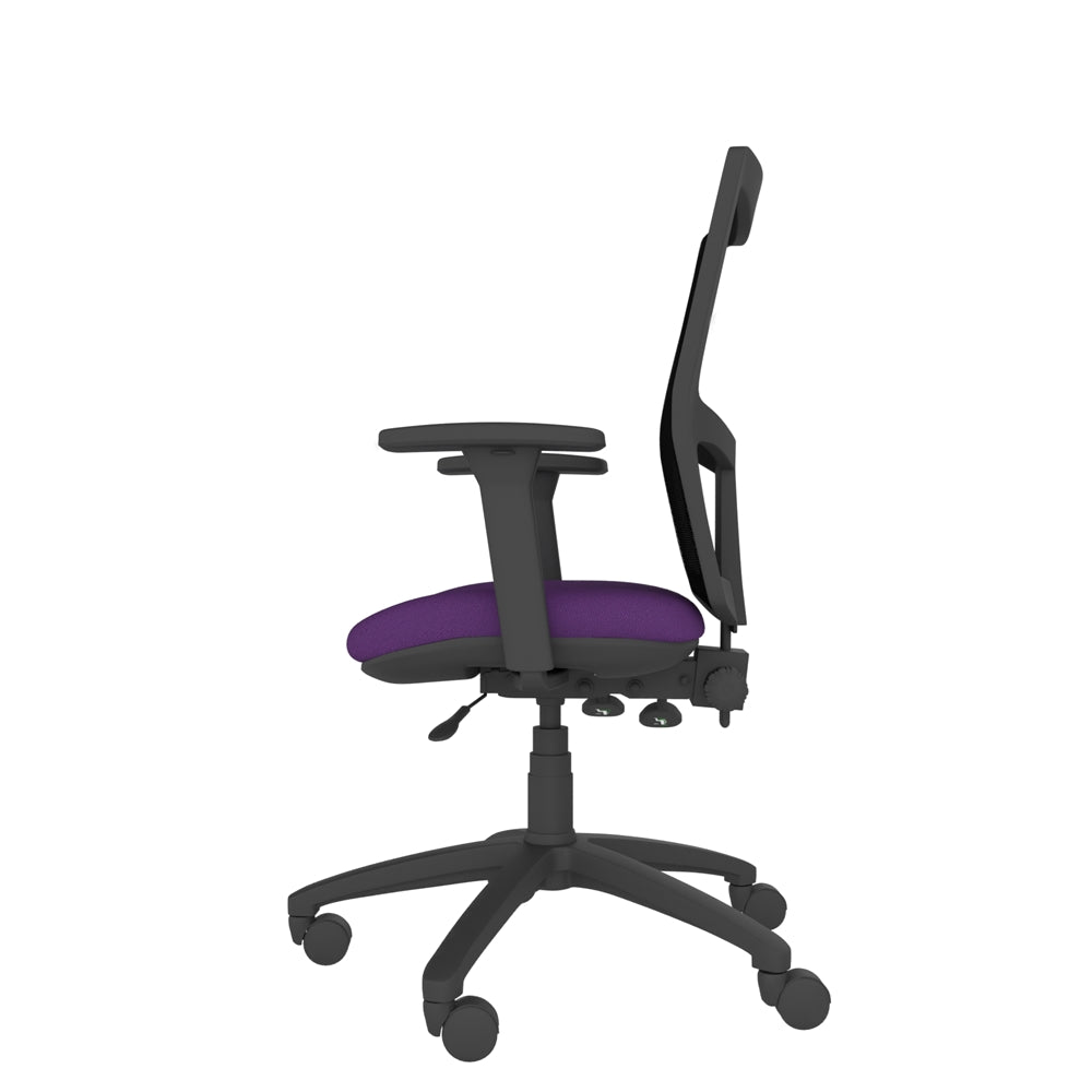 CT300 Contract Mesh Back with purple seat, side view