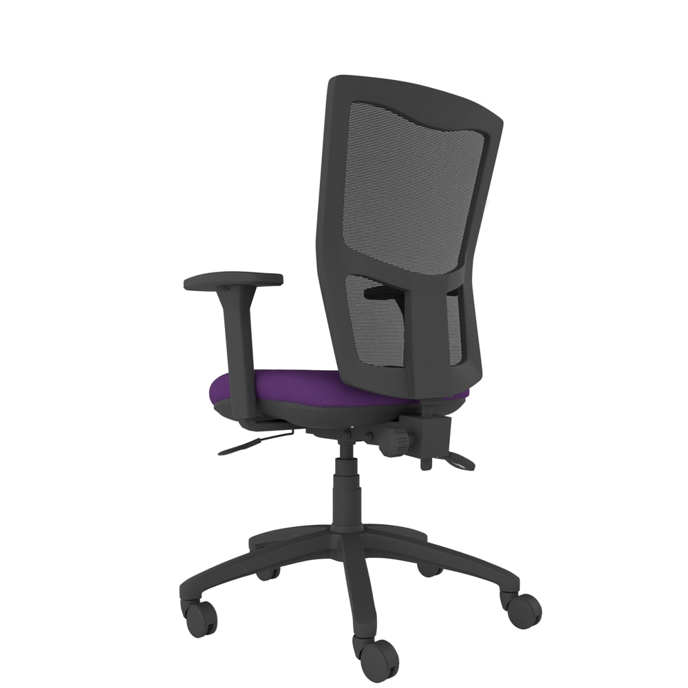 CT300 Contract Mesh Back with purple seat and black base