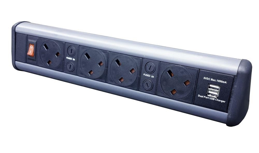 Two Power Socket 2 Power Sockets & 2 USB – PAM Ergonomics