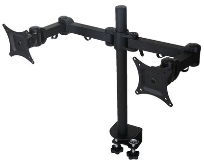 LCD 10kg Tilt/Swivel/Rotate, VESA 75 or 100 dual arm in black