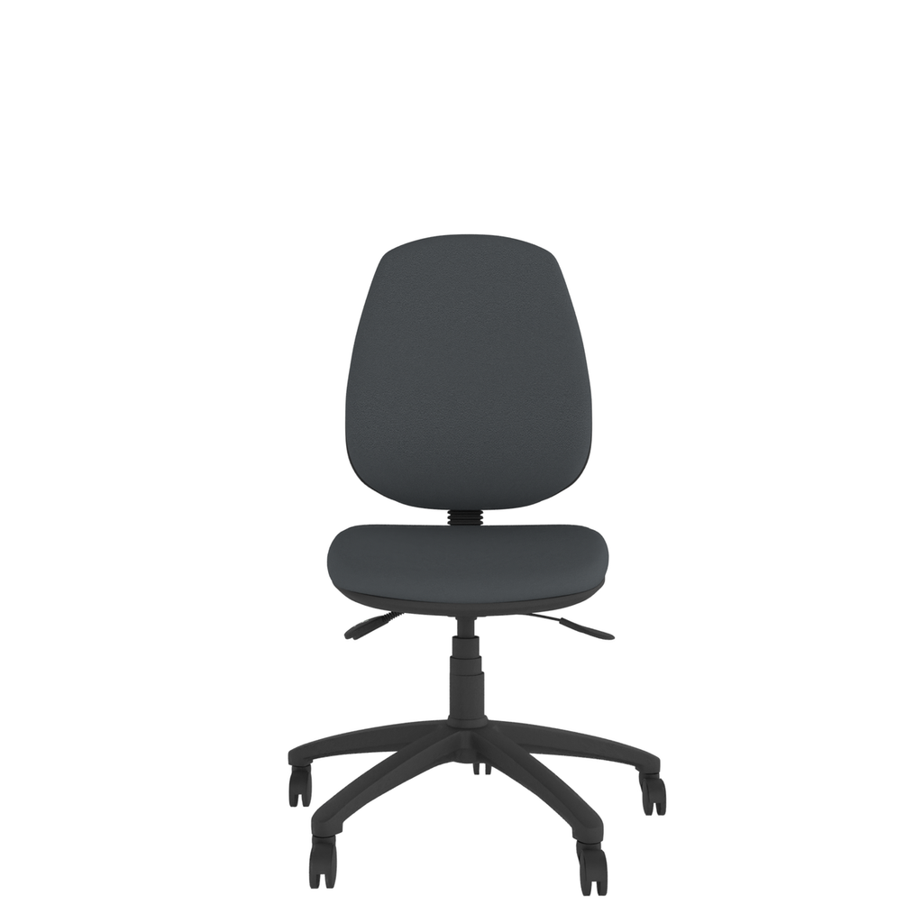 Core Medium Back Ergonomic Chair in black with black base