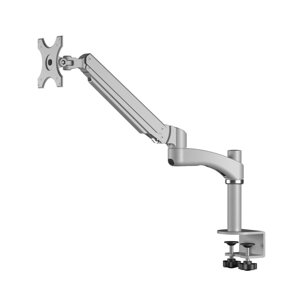 LCD 1.5-6kg Tilt/Swivel/Rotate, VESA 75 or 100 single arm in silver