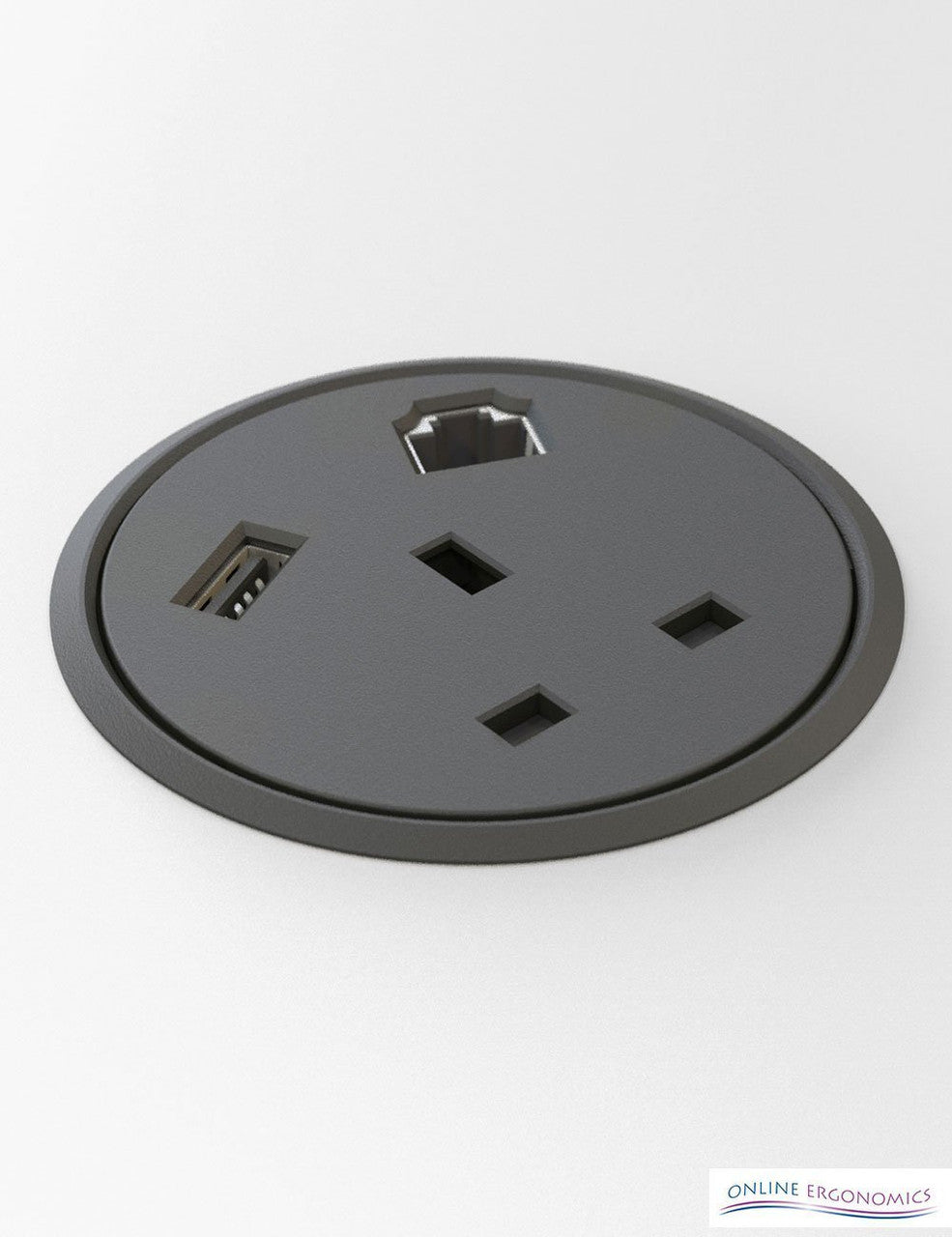1 Power Socket & 1 Data & 1 x USB Charger - Porthole1 Power Socket & 1 Data & 1 x USB Charger - Porthole