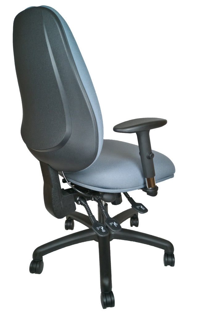 Vogue Ergonomic Chair in blue with black base