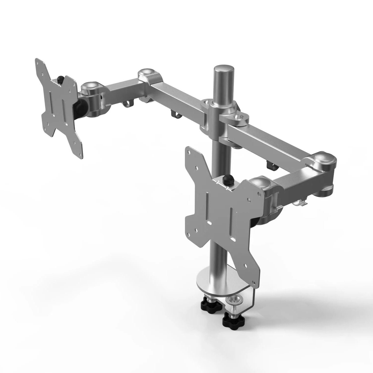 LCD 10kg Tilt/Swivel/Rotate, VESA 75 or 100 dual arm in steel