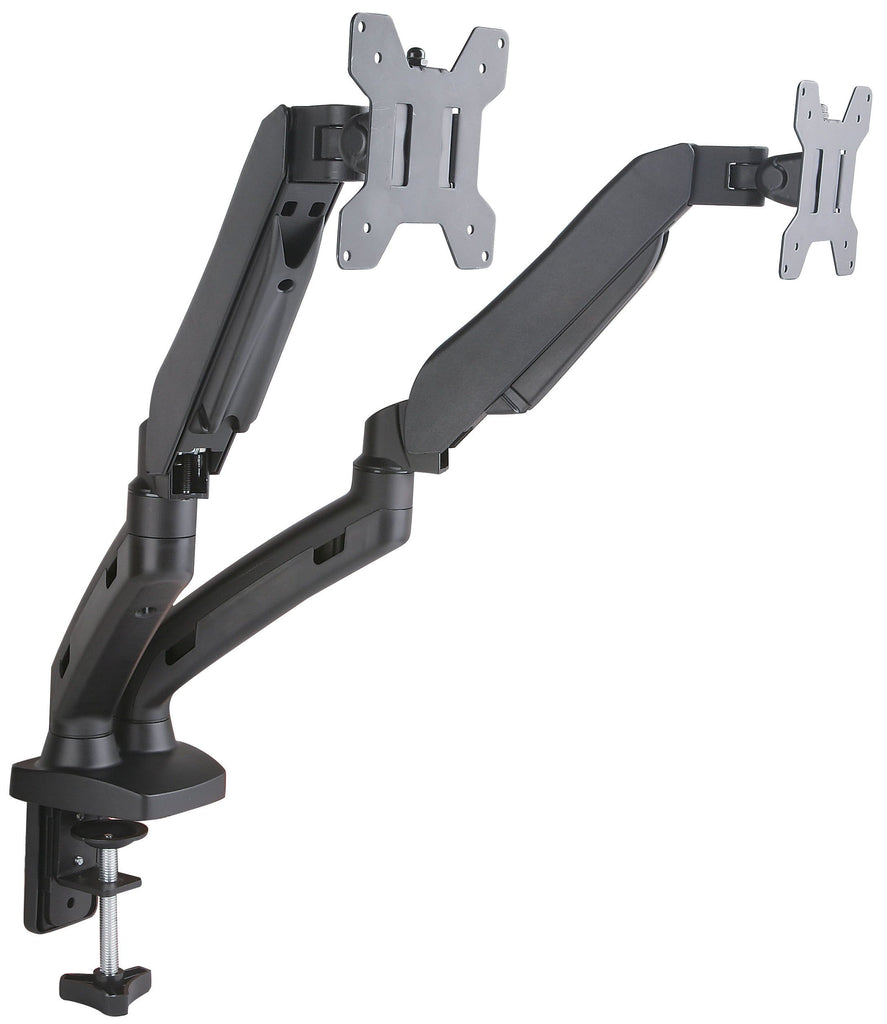 LCD 1.5-7kg Tilt/Swivel/Rotate, VESA 75 or 100 dual arm in black