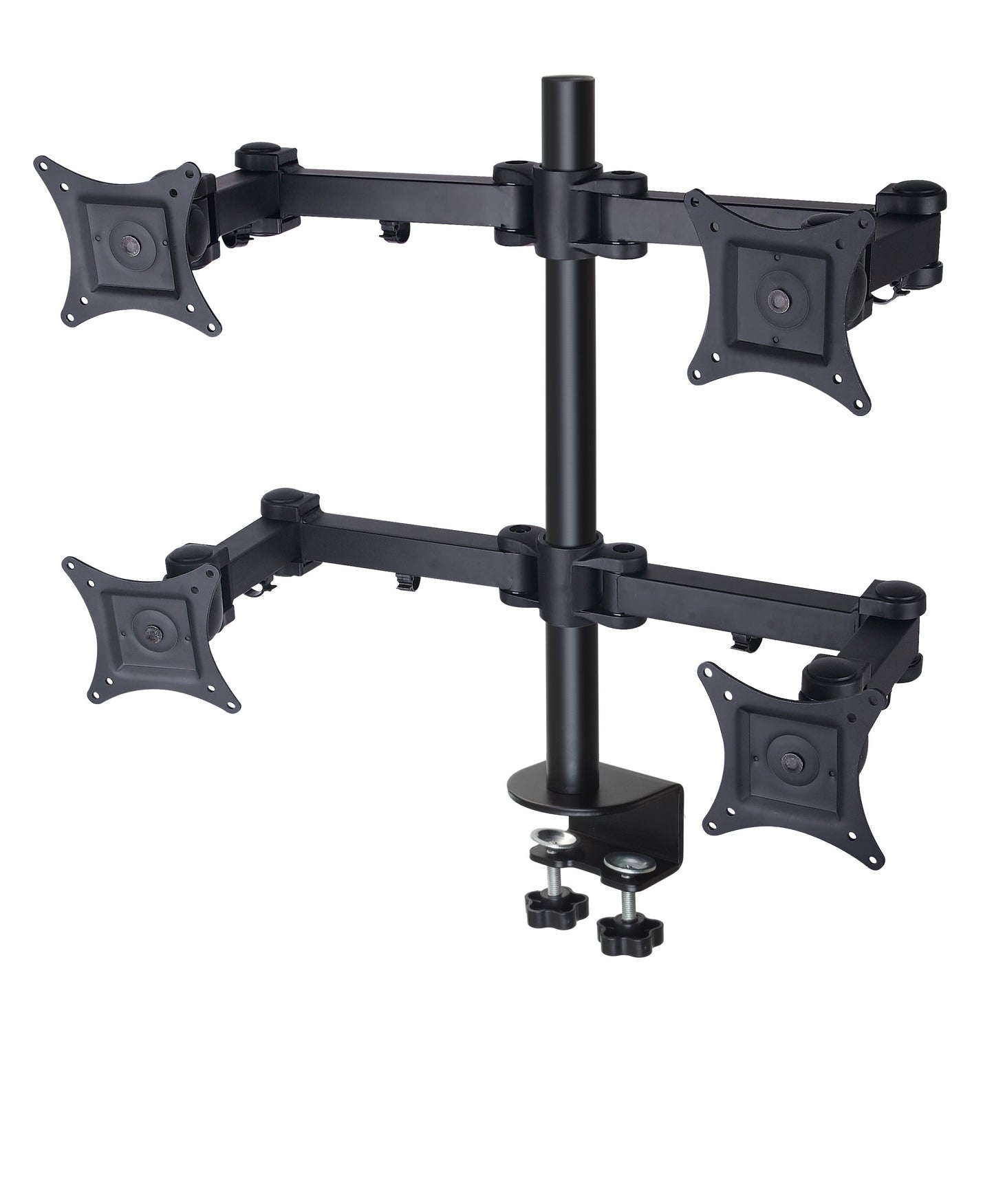 LCD 10kg Tilt/Swivel/Rotate, VESA 75 or 100 quad arm in black