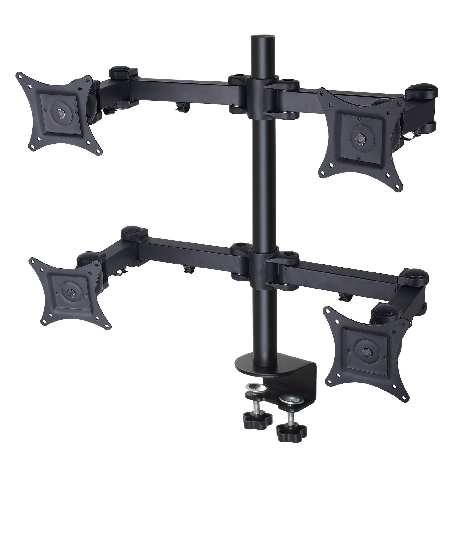 LCD 10kg Tilt/Swivel/Rotate, VESA 75 or 100 quad arm in black