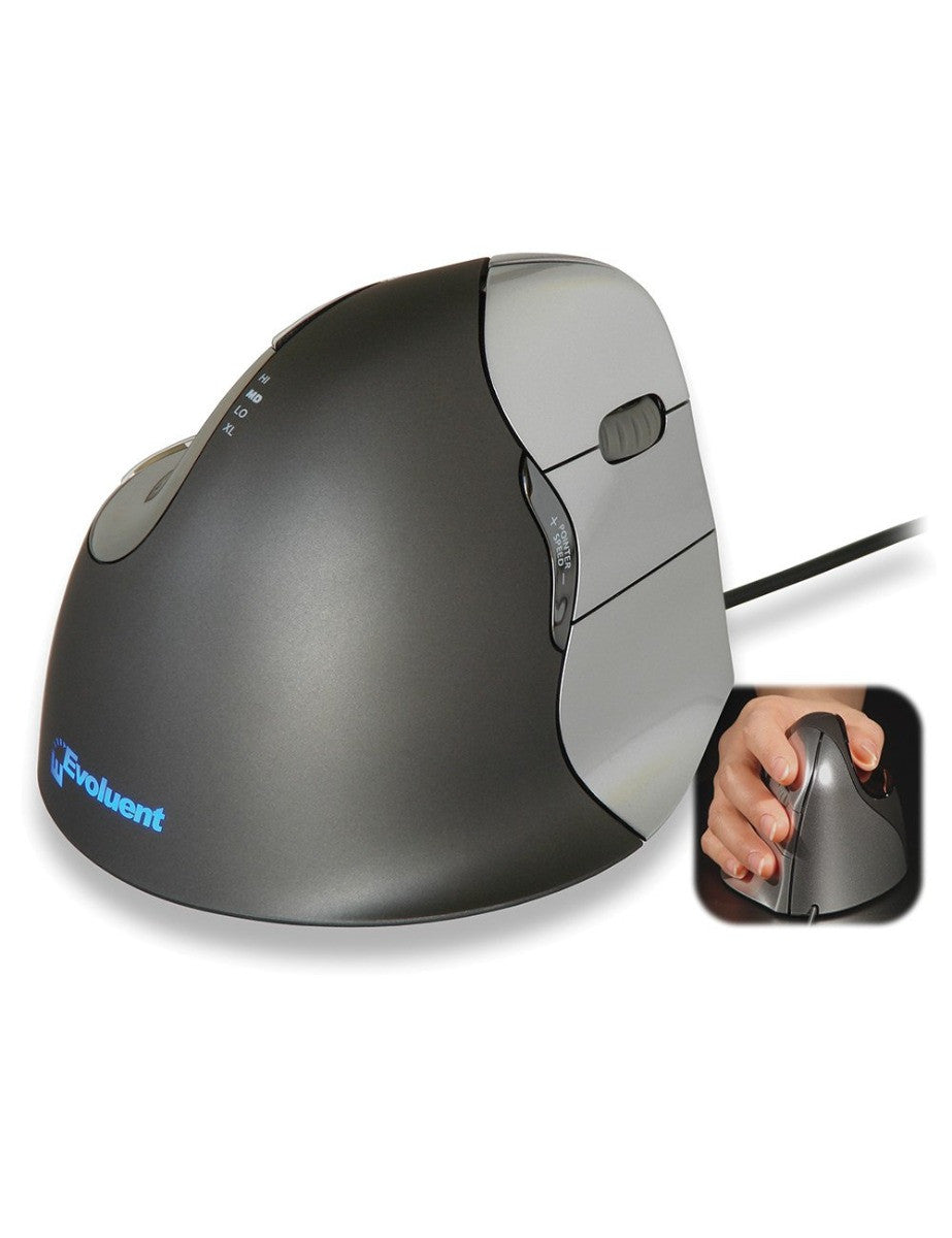 Evoluent 4 Vertical Mouse Right Handed VM4R | Ergonomic Mice | PAM ...