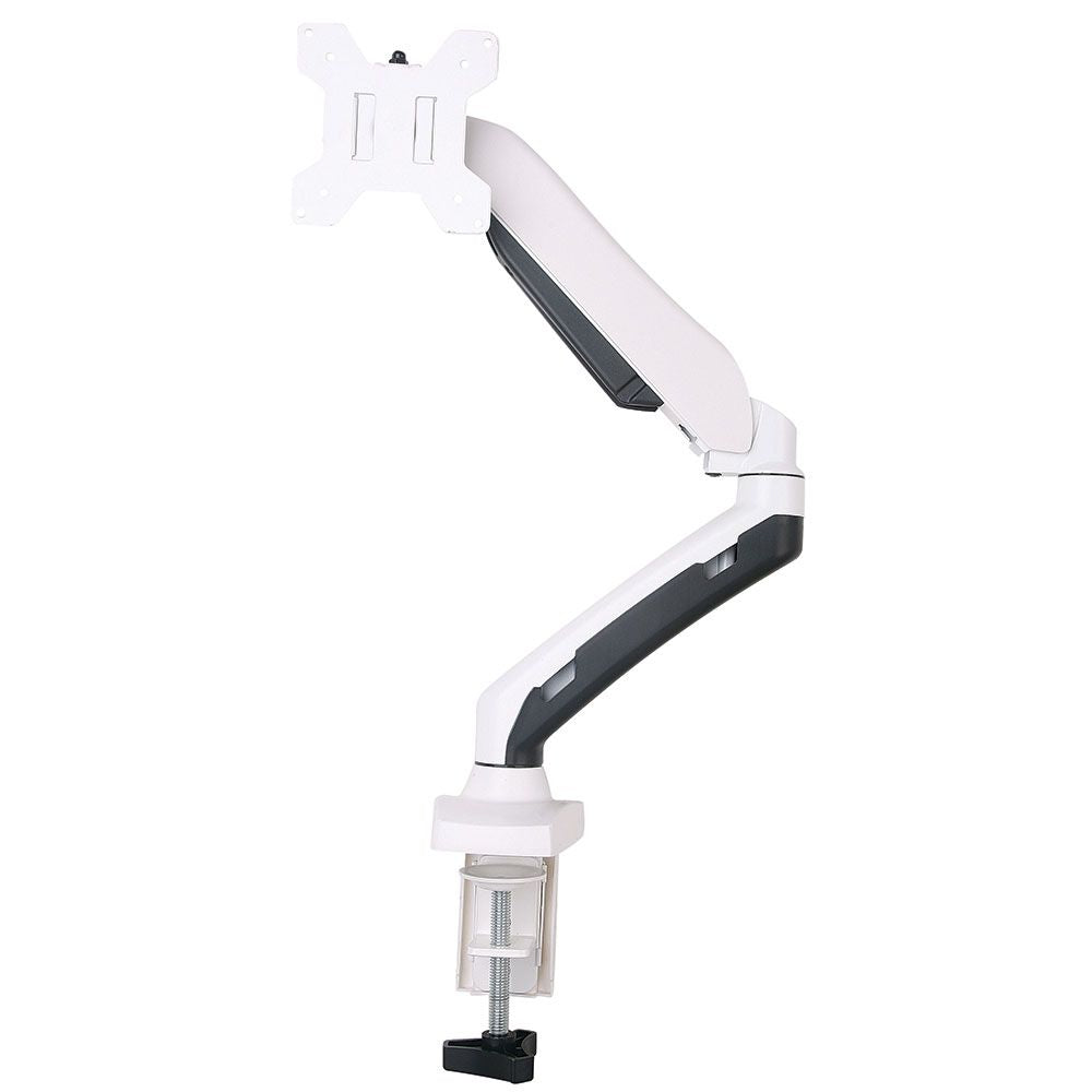 LCD 1.5-7kg Tilt/Swivel/Rotate, VESA 75 or 100 single arm in white and black