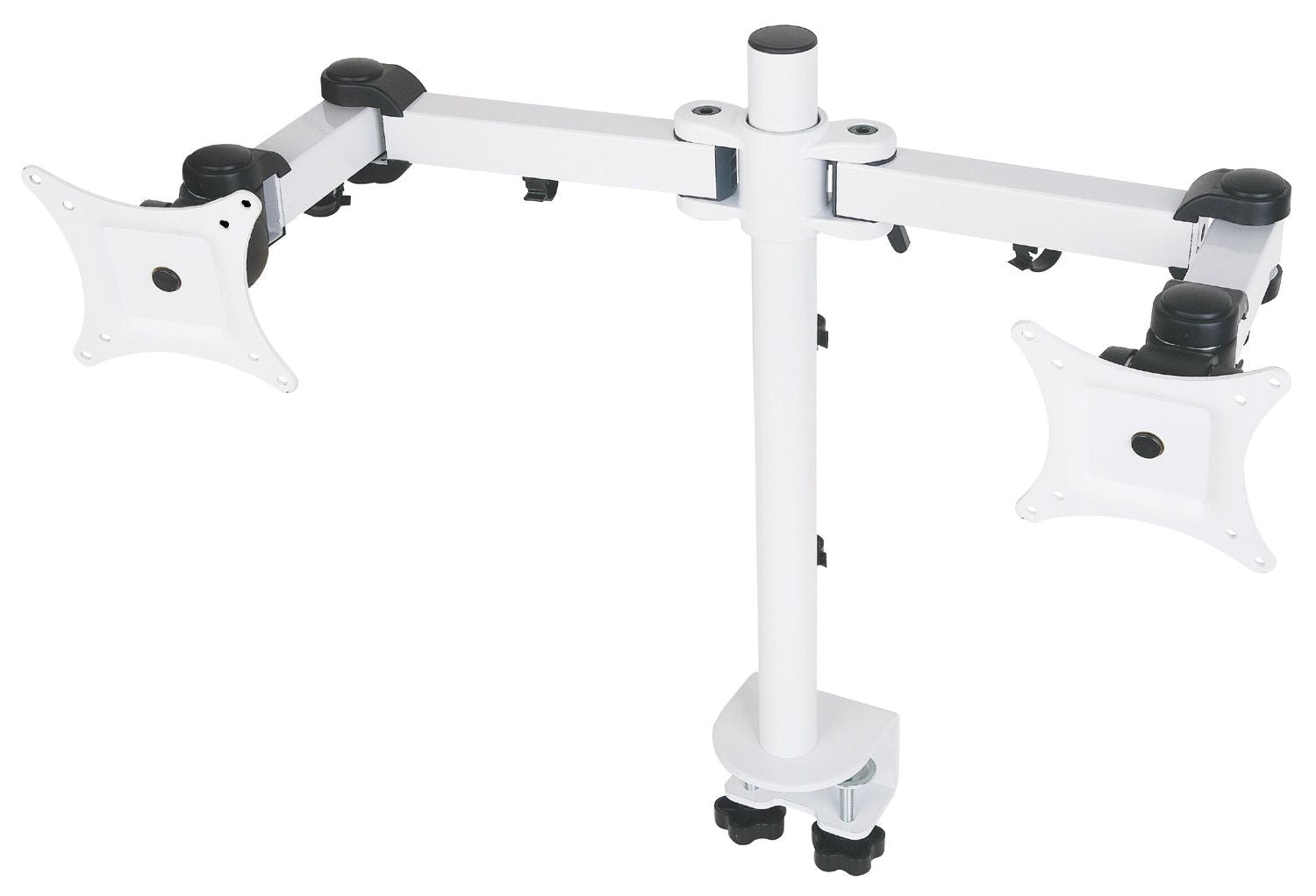 LCD 10kg Tilt/Swivel/Rotate, VESA 75 or 100 dual arm in white