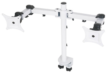 LCD 10kg Tilt/Swivel/Rotate, VESA 75 or 100 dual arm in white