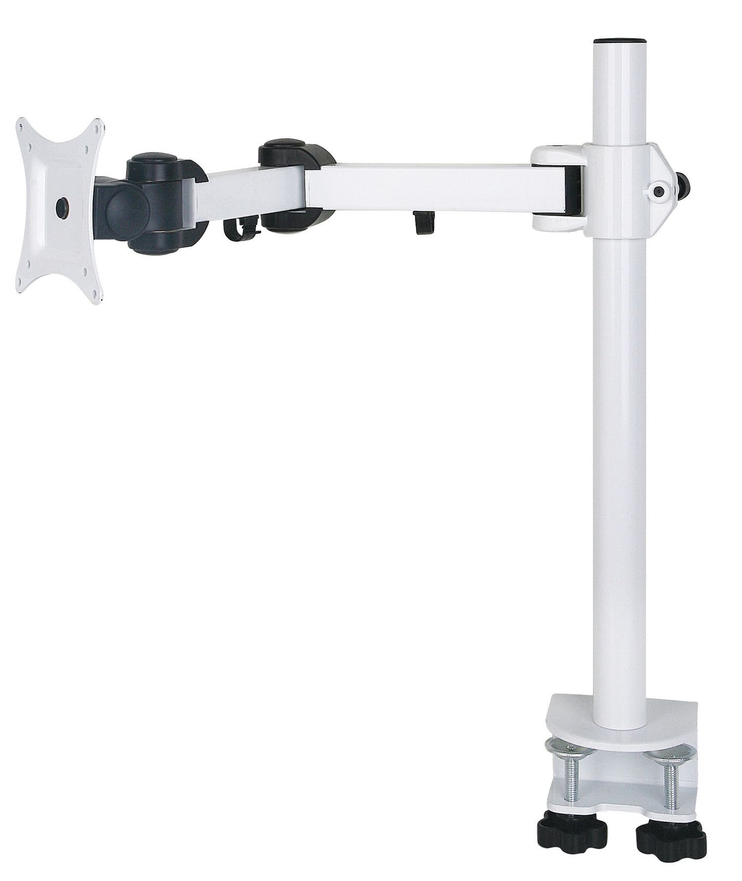 LCD 10kg Tilt/Swivel/Rotate, VESA 75 or 100 single arm in white