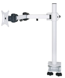 LCD 10kg Tilt/Swivel/Rotate, VESA 75 or 100 single arm in white